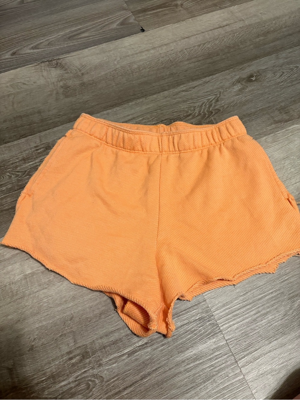 aerie Peach-Orange Athletic Knit Shorts